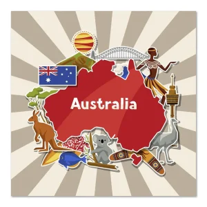 Icons of Australia Aboriginal large wall art
