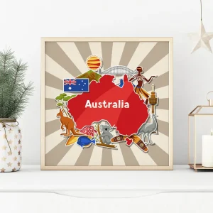 Icons of Australia Aboriginal wall art prints