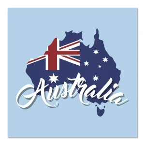 Flag Across Australia Line large wall art