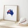 Australia in Flag Line canvas prints