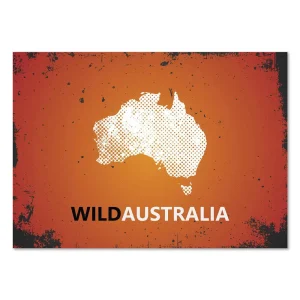Watercolour Heart of Australia Line large wall art