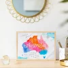 Lettered Map of Australia Landmark wall art prints