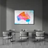 Lettered Map of Australia Landmark poster prints