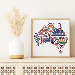 Icons of Australia Landmark wall art prints