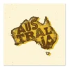 Golden Map of Australia Urban large wall art