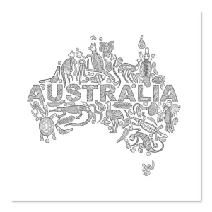 Wildlife of Australia Kids large wall art
