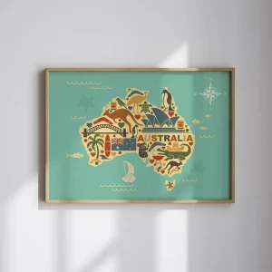 Voyage Around Australia Coastal wall art prints