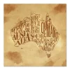 Sepia States of Australia Urban large wall art