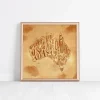Sepia States of Australia Urban wall art prints