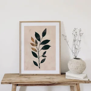 Gilded Leaf Study Leaf wall art prints
