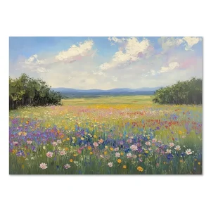 Meadow in Full Bloom Floral large wall art