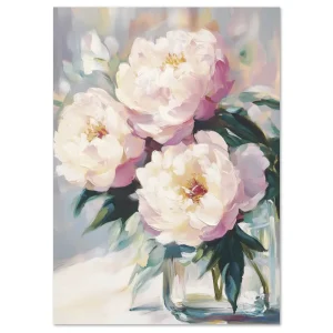 Peonies by the Light Floral large wall art