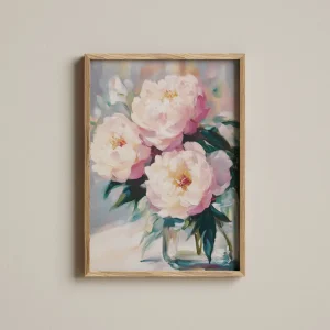 Peonies by the Light Floral wall art prints