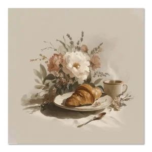 Breakfast with Blooms Floral large wall art