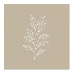 Calm Leaf Outline Line large wall art