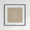 Calm Leaf Outline Line wall art prints