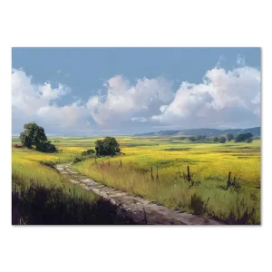 Path across the Meadows Rural large wall art