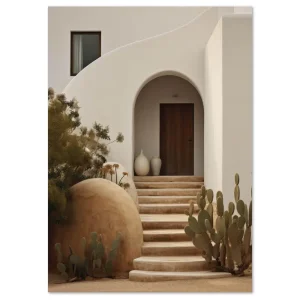 Desert Courtyard Entry Leaf large wall art