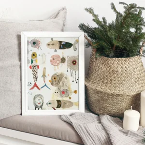 Curious Creatures of the Sea Cartoon wall art prints