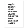 Words to Live By Motivational large wall art