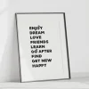 Words to Live By Motivational wall art prints