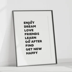 Words to Live By Motivational wall art prints