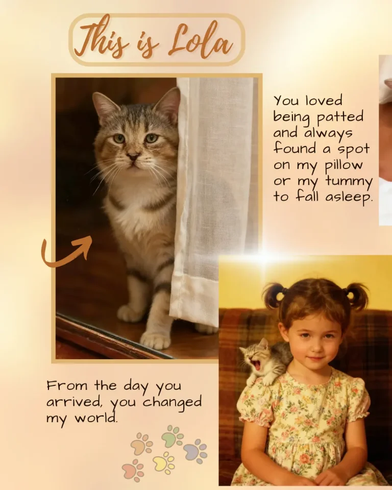 Cat portrait used in a pet memorial gifts photo collage by VeeArt.