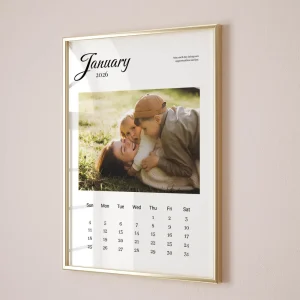 timeless year calendar photo collage close up view