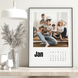 calendar photo collage close up view