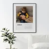 PAAE01 P3 modern year calendar photo collage interior view