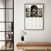 elegant full year calendar photo collage interior view