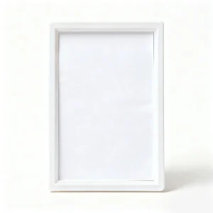 White plastic photo frame with clean minimalist design