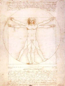 Vitruvian Man drawing by Leonardo da Vinci