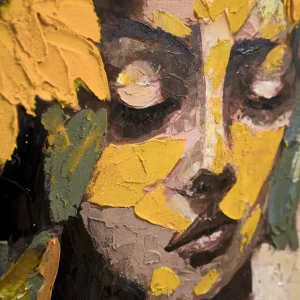 Detailed 3D wall art australia impasto technique on Sunflower Dreams