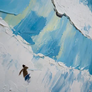 Detailed wave texture on Surfers Dream coastal wall art australia