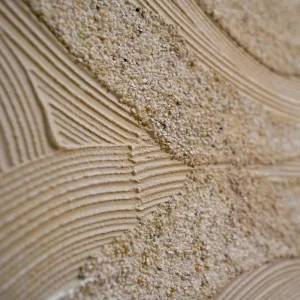 Close up of sand-infused textured wall art australia ripples