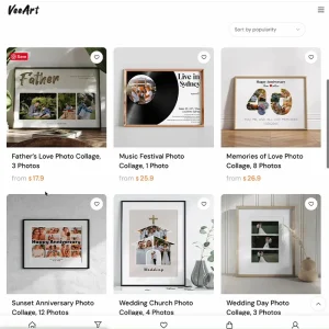 VeeArt smart online editor interface for designing custom photo