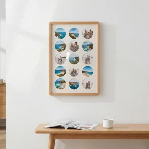 p1 circle grid collage photo frame 15 photos