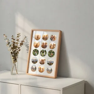 p2 circle grid collage photo frame 15 photos