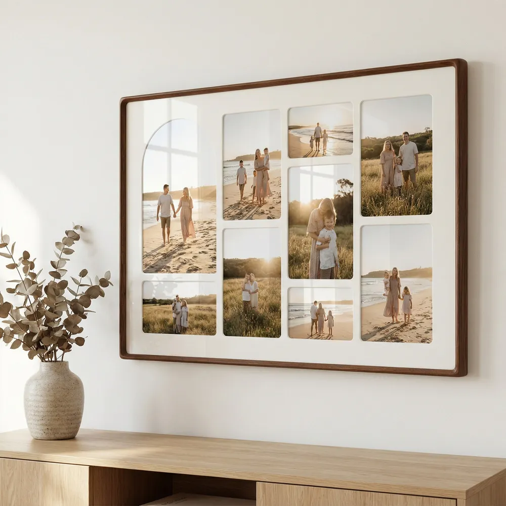 Collage In Frame B2 Modern Design Timber Collage Frame | Custom Photo Gifts