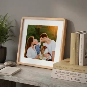p2 beech magnetic photo frame pinboard