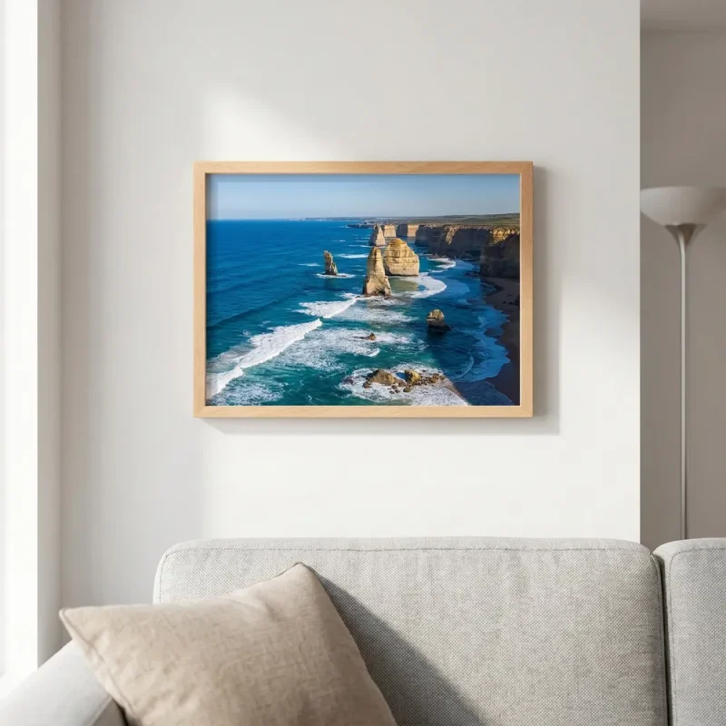 p2 beech magnetic photo frame pinboard