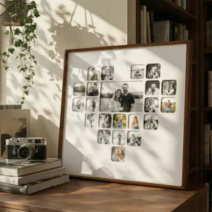 p1 love heart collage photo frame 22 photos