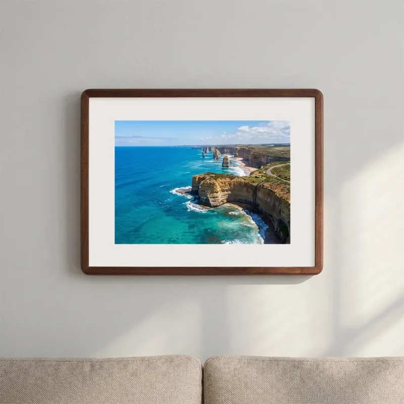 p2 walnut magnetic photo frame pinboard