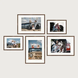 P1 center aligned gallery wall frames 5 frames