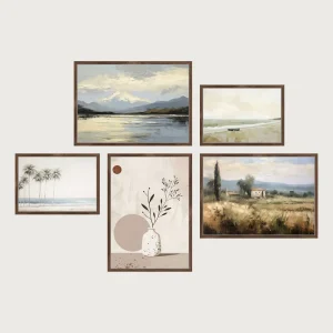 P2 center aligned gallery wall frames 5 frames