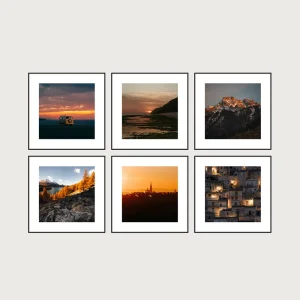 P1 grid magnetic gallery wall frames 6 frames