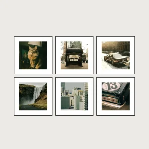 P2 grid magnetic gallery wall frames 6 frames