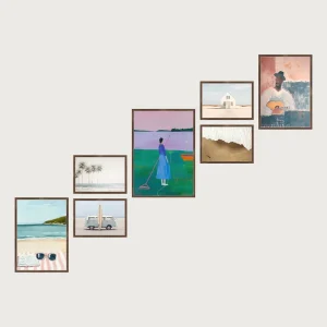 P2 staircase gallery wall frames 7 frames