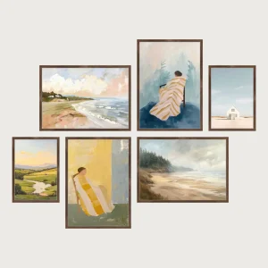 P1 center aligned gallery wall frames 6 frames